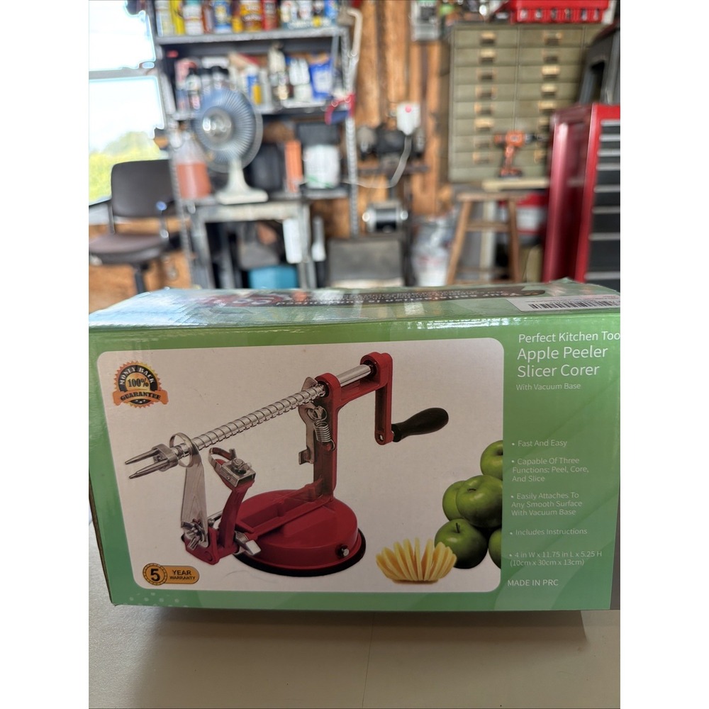 My Perfect Kitchen Apple Peeler Vacuum Base Core Slice Fast QUALITY METAL NIB